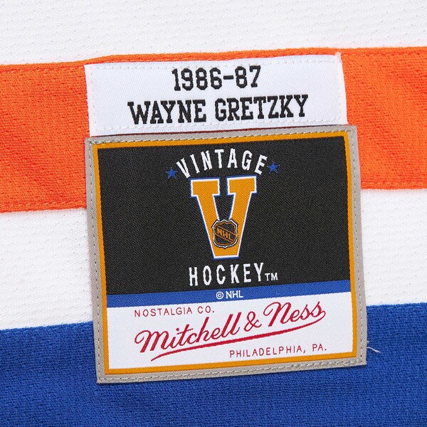 Wayne Gretzky Edmonton Oilers 1986/87 Blue Line Player Jersey - White - Image 10