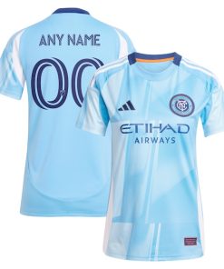 New York City FC adidas Women's 2025 The Excelsior Kit Replica Custom Jersey - Light Blue
