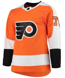 Alternative view of Carter Hart Philadelphia Flyers adidas Home Primegreen Authentic Player Jersey - Orange