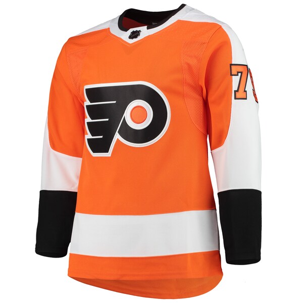 Carter Hart Philadelphia Flyers adidas Home Primegreen Authentic Player Jersey - Orange - Image 2