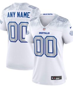 Alternative view of Buffalo Bills Nike Women's 2025 Rivalries Collection Custom Game Jersey - White/Royal