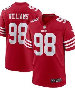 Mykel Williams San Francisco 49ers Nike 2025 NFL Draft First Round Pick Game Jersey - Scarlet