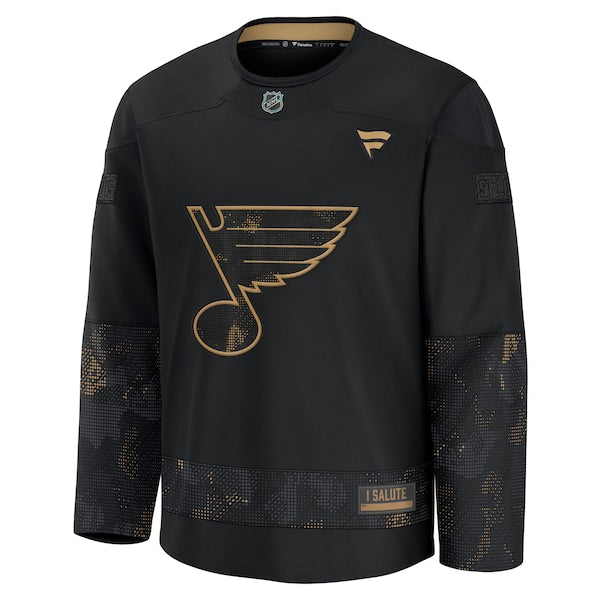 St. Louis Blues 2024 Military Appreciation Practice Jersey - Black - Image 2