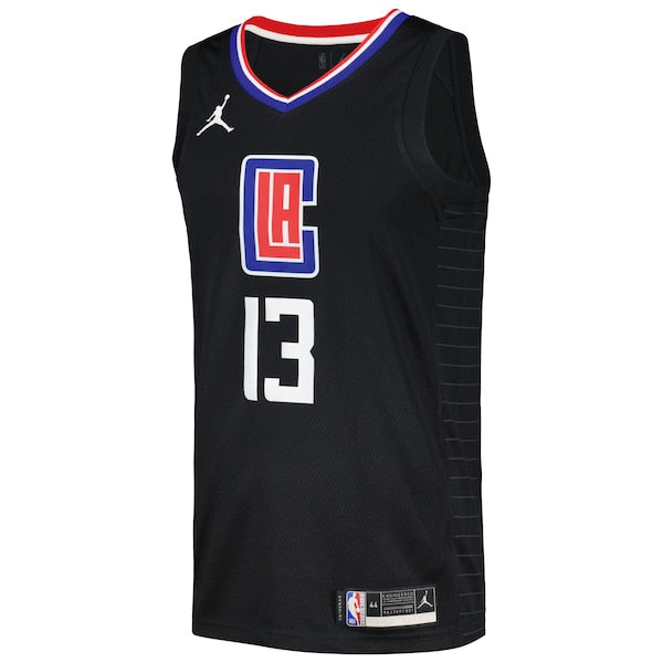Paul George LA Clippers Jordan Brand Nike Swingman Player Jersey - Statement Edition - Black - Image 2