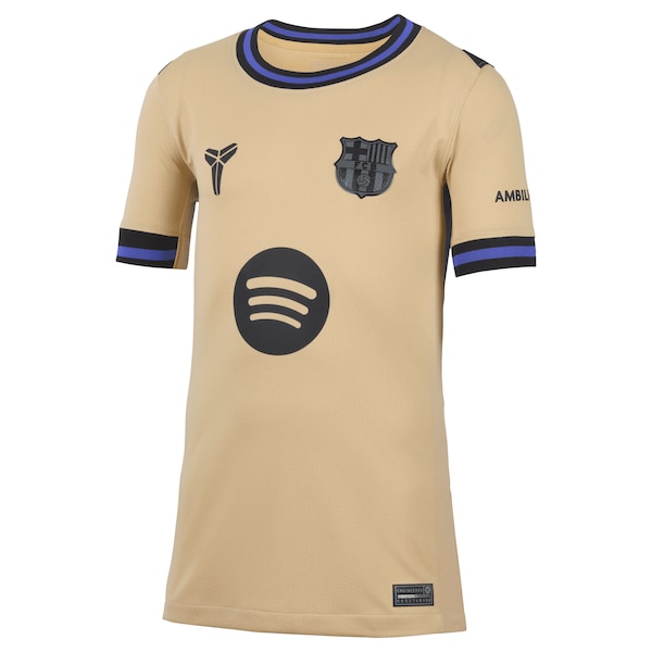 Frenkie de Jong Barcelona Nike Youth 2025/26 Away Stadium Replica Jersey - Gold - Image 2