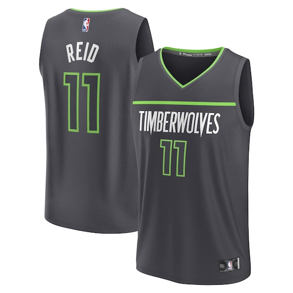 Naz Reid Minnesota Timberwolves Youth Fast Break Replica Player Jersey - Statement Edition - Black