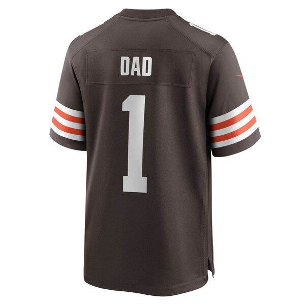 Number 1 Dad Cleveland Browns Nike Game Jersey - Brown - Image 3