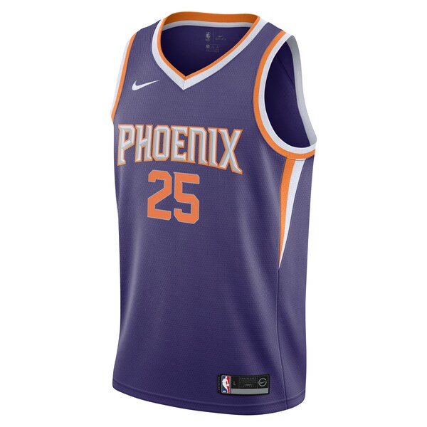 Mikal Bridges Phoenix Suns Nike Youth Swingman Jersey - Icon Edition - Purple/White - Image 3