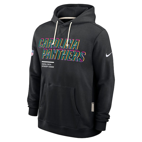 Carolina Panthers Nike 2025 NFL Crucial Catch Sideline Standard Issue Dri-FIT Hoodie - Black - Image 2