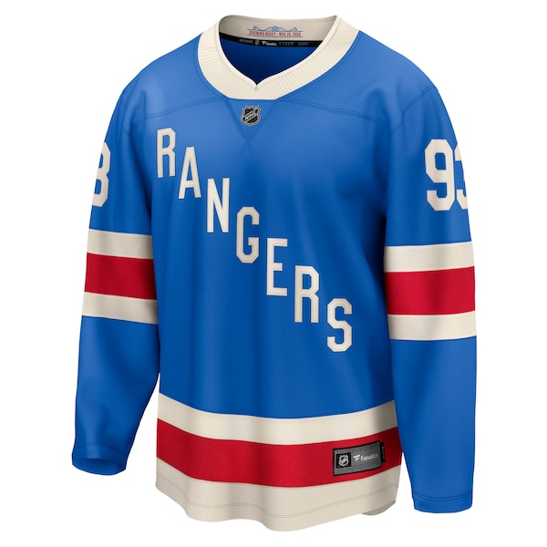 Mika Zibanejad New York Rangers Centennial Breakaway Jersey - Blue - Image 2