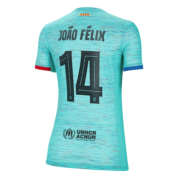 Jo?o F¨¦lix Barcelona Nike Women's 2023/24 Third Replica Jersey - Aqua - Image 3