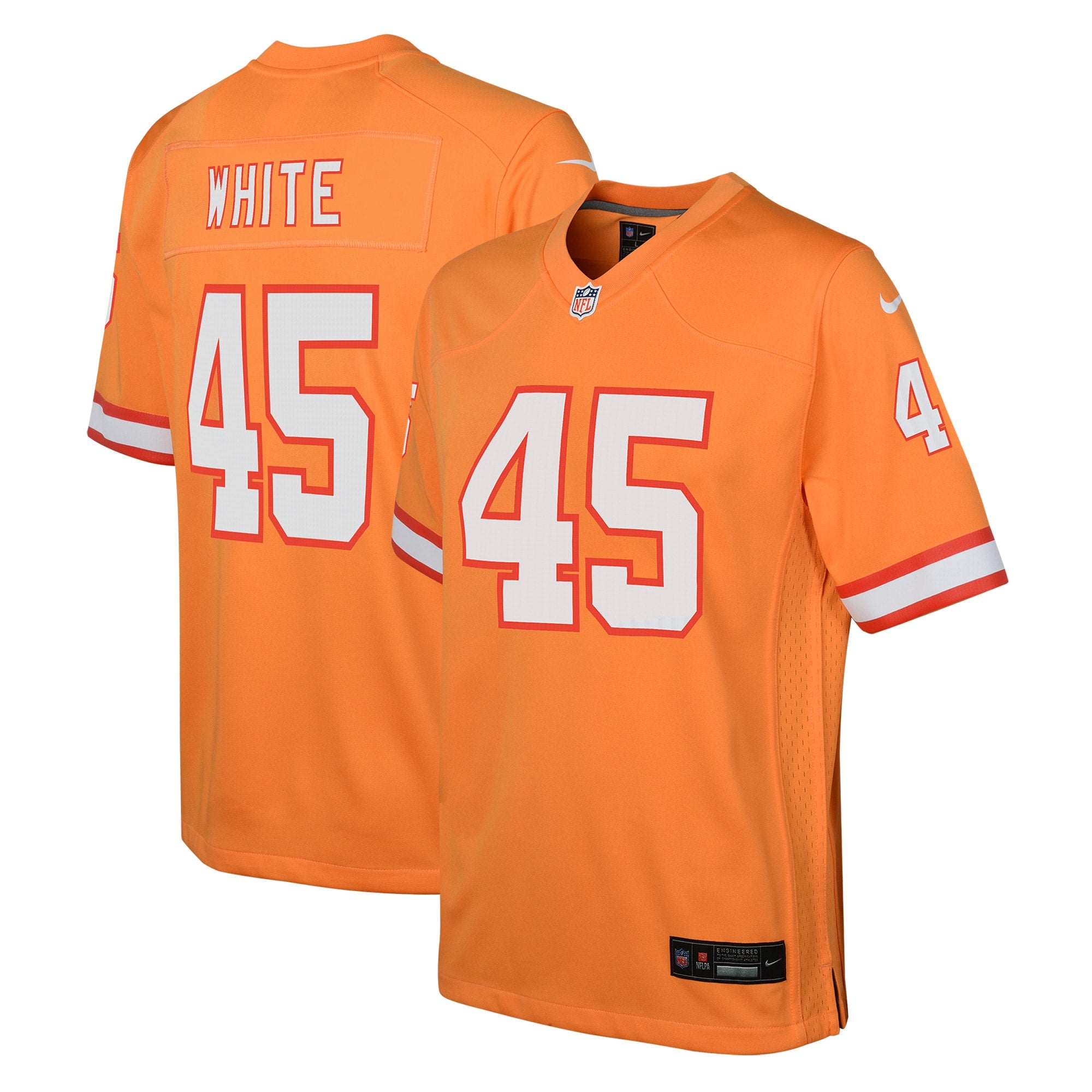 Devin White Tampa Bay Buccaneers Nike Youth Game Jersey - Red/Orange/Pewter - Image 6