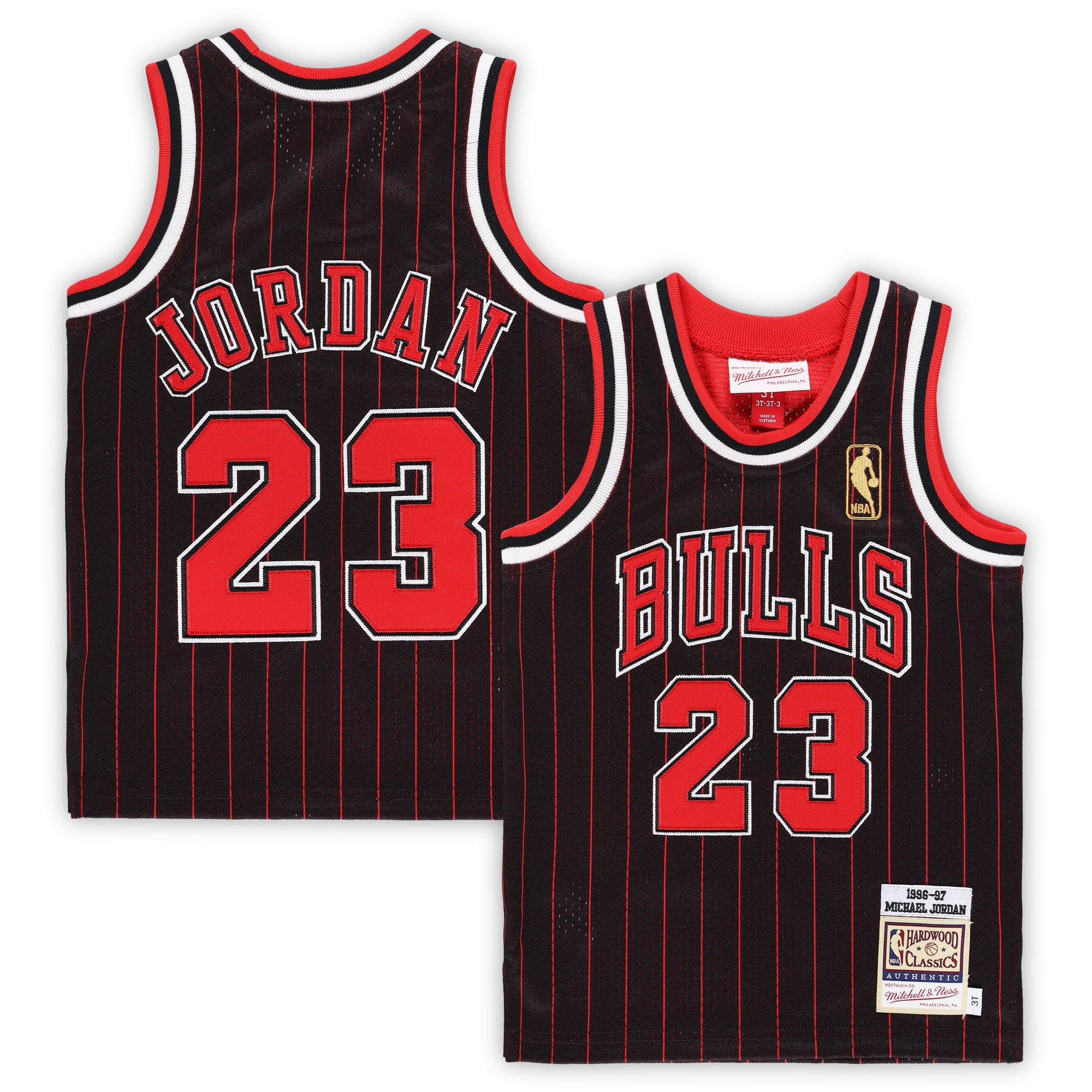 Michael Jordan Chicago Bulls Toddler 1997/98 Hardwood Classics Authentic Jersey - Red/Black/White - Image 5