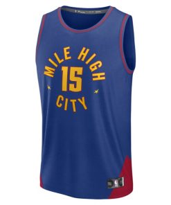Alternative view of Nikola Jokic Denver Nuggets  Fast Break Replica Player Jersey - Statement Edition - Blue