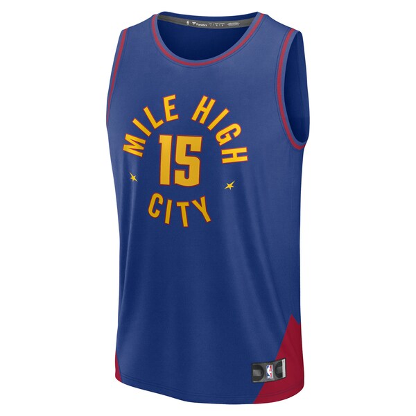 Nikola Jokic Denver Nuggets Fast Break Replica Player Jersey - Statement Edition - Blue - Image 2