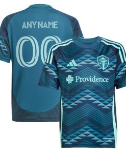 Seattle Sounders FC adidas Youth 2025 The Salish Sea Kit Replica Custom Jersey - Blue