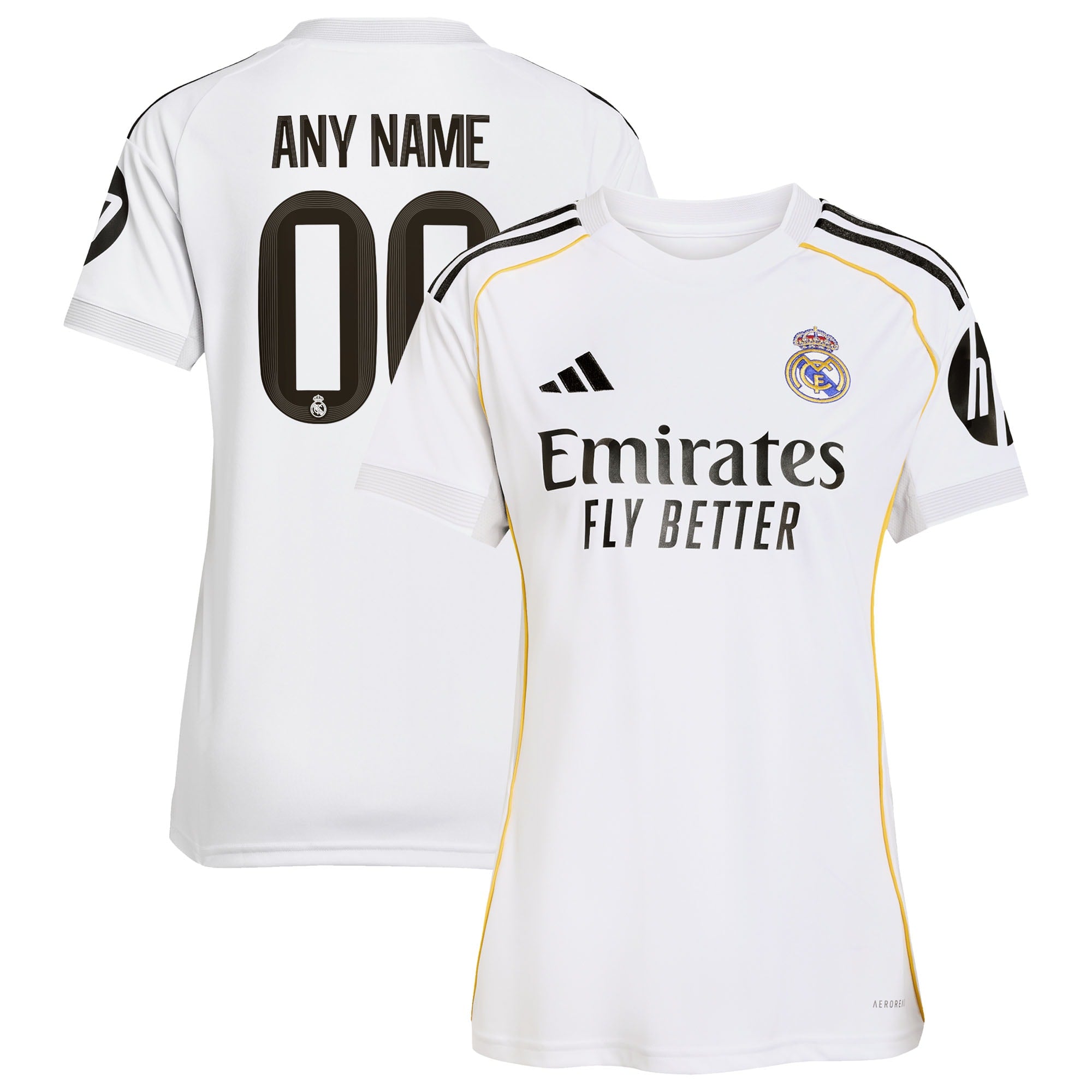 Los Merengues adidas Women's 2025/26 Away Replica Custom Jersey - Blue/White - Image 5