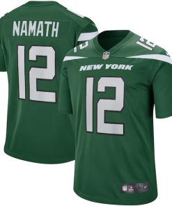 Joe Namath New York Jets Nike Game Retired Player Jersey - Gotham Green/White