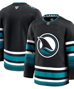 Alternative view of San Jose Sharks  Alternate Premium Jersey - Black/Teal