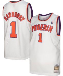 Alternative view of Penny Hardaway Phoenix Suns 2001/02 Hardwood Classics Swingman Jersey - White/Purple