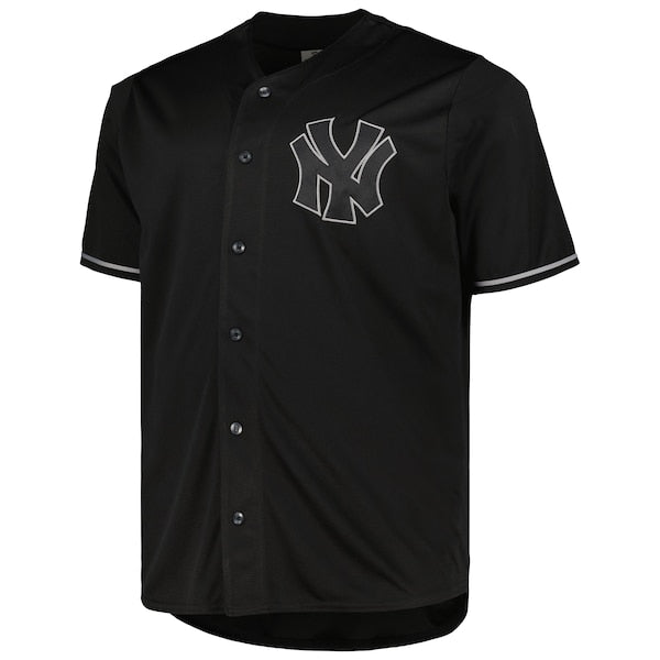 New York Yankees Big & Tall Pop Fashion Jersey - Black/Gray - Image 2