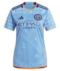 Alternative view of Thiago Martins New York City FC adidas Women's 2024 The Interboro Kit Replica Player Jersey - Light Blue
