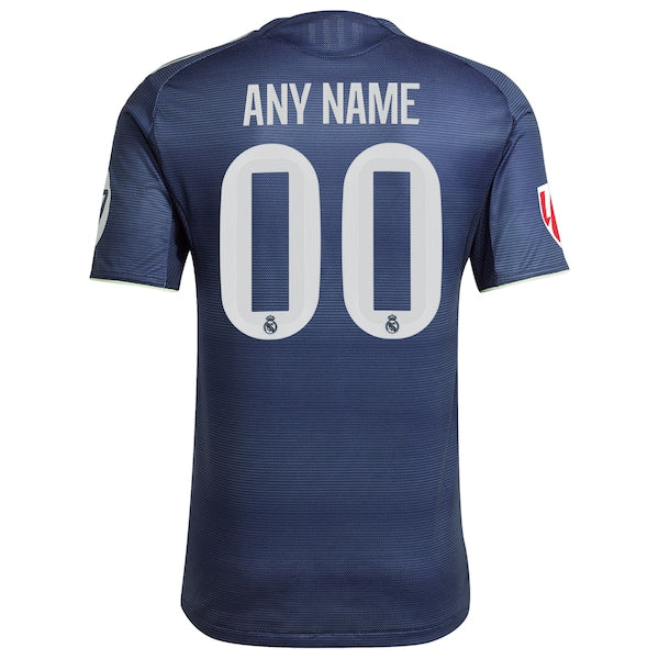 Los Merengues adidas 2025/26 Away Authentic Custom Jersey - Blue/White - Image 4