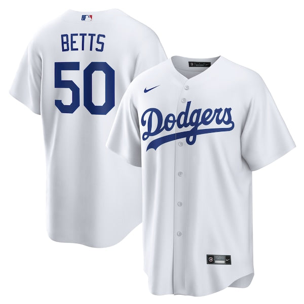 Mookie Betts Los Angeles Dodgers Nike Home Replica Player Name Jersey - White/Royal - Image 2