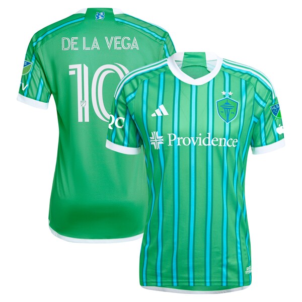 Pedro de la Vega Seattle Sounders FC adidas 2024 The Anniversary Kit Authentic Player Jersey?ยจC Green
