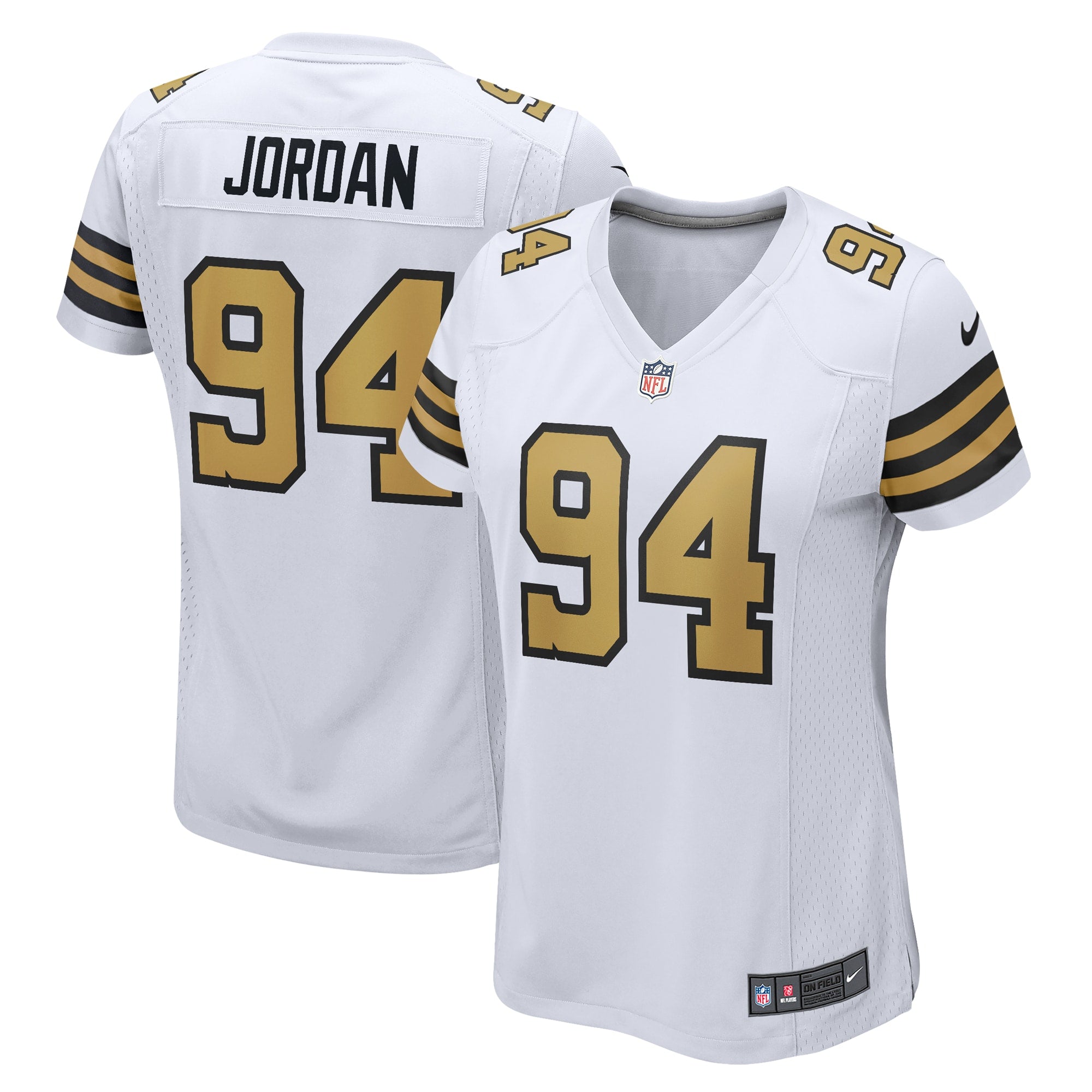 Cameron Jordan New Orleans Saints Nike Women's Team Game Jersey - Black/White - Image 6