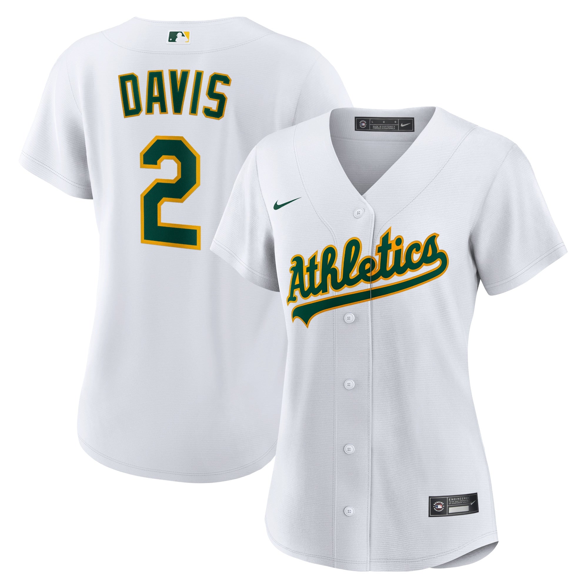 Khris Davis Oakland Athletics Nike Women's Alternate Replica Player Jersey - Green/White - Image 5