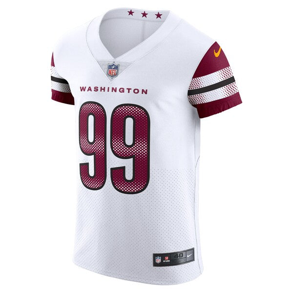 Chase Young Washington Commanders Nike Vapor Elite Jersey - White/Black/Burgundy - Image 3