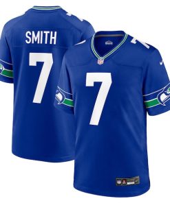 Geno Smith Seattle Seahawks Nike Throwback Player Game Jersey - Royal/Navy