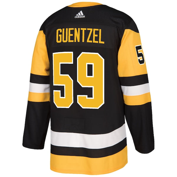 Jake Guentzel Pittsburgh Penguins adidas Authentic Player Jersey - Black - Image 3