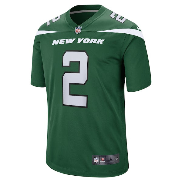Zach Wilson New York Jets Nike Game Jersey - Gotham Green/Black/White - Image 6