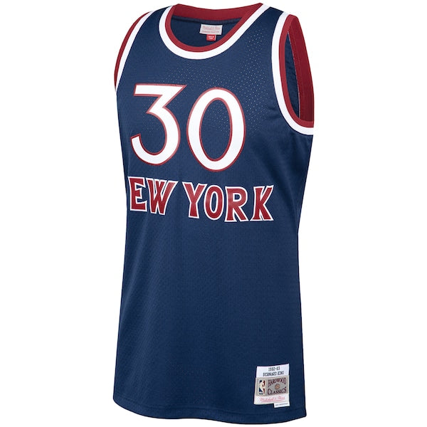 Bernard King New York Knicks 1982/83 Hardwood Classics Swingman Jersey - Navy - Image 2