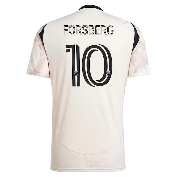 Emil Forsberg New York Red Bulls adidas 2025 Stone Kit Replica Player Jersey - Tan - Image 3