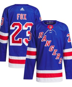 Adam Fox New York Rangers adidas Home Primegreen Authentic Pro Player Jersey - Blue