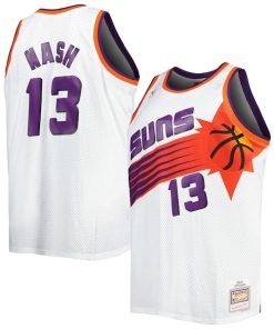 Alternative view of Steve Nash Phoenix Suns Big & Tall Hardwood Classics 1996/97 Swingman Jersey - White/Black