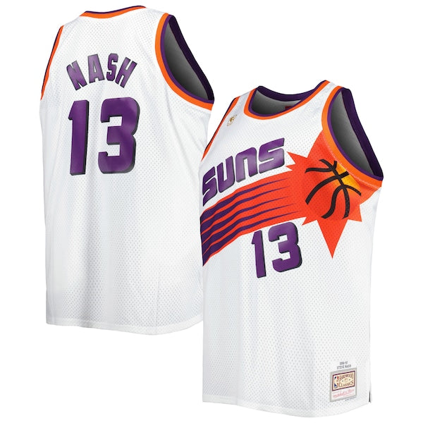 Steve Nash Phoenix Suns Big & Tall Hardwood Classics 1996/97 Swingman Jersey - White/Black - Image 2
