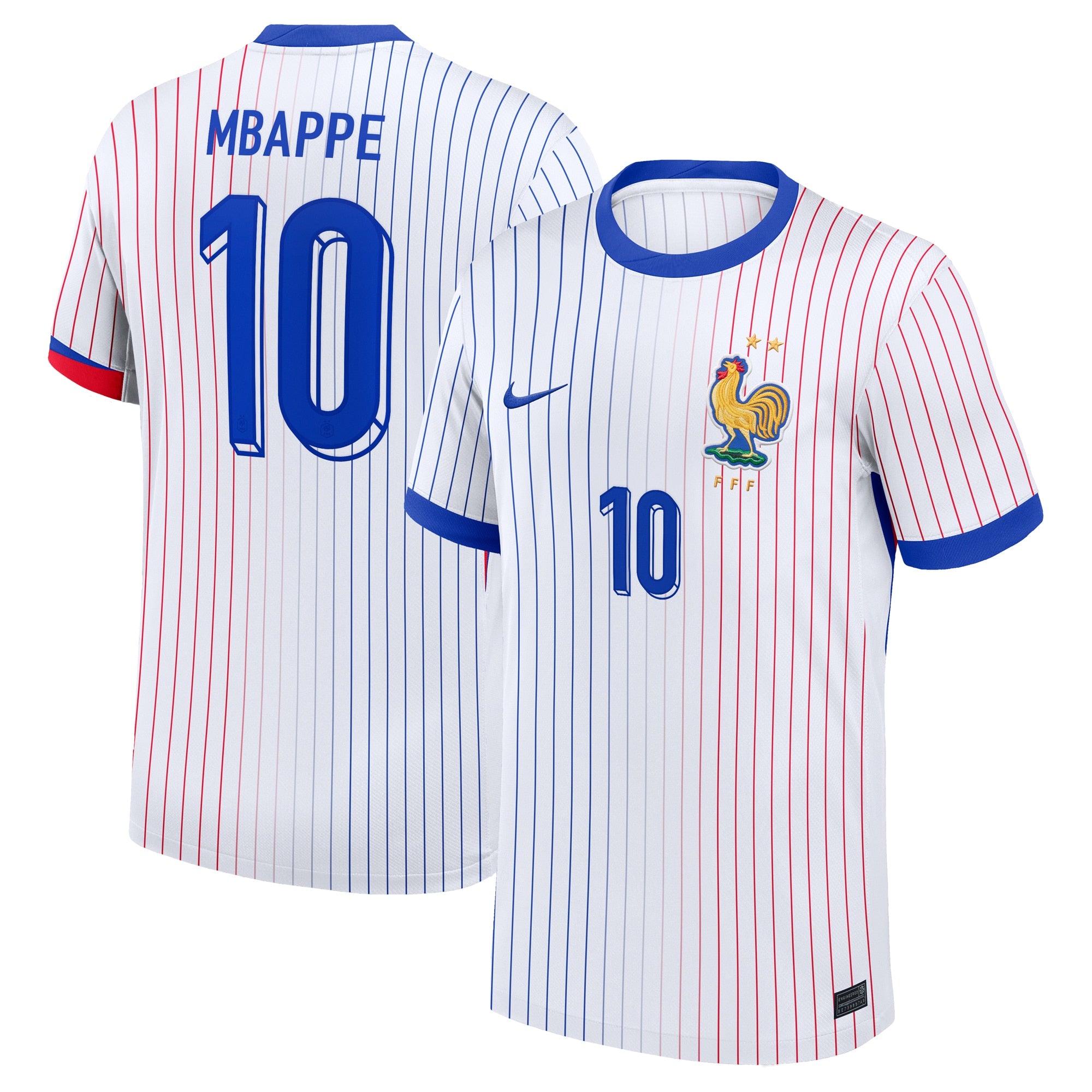 Kylian Mbappe France National Team Nike 2024 Home Replica Jersey - Blue/White - Image 6