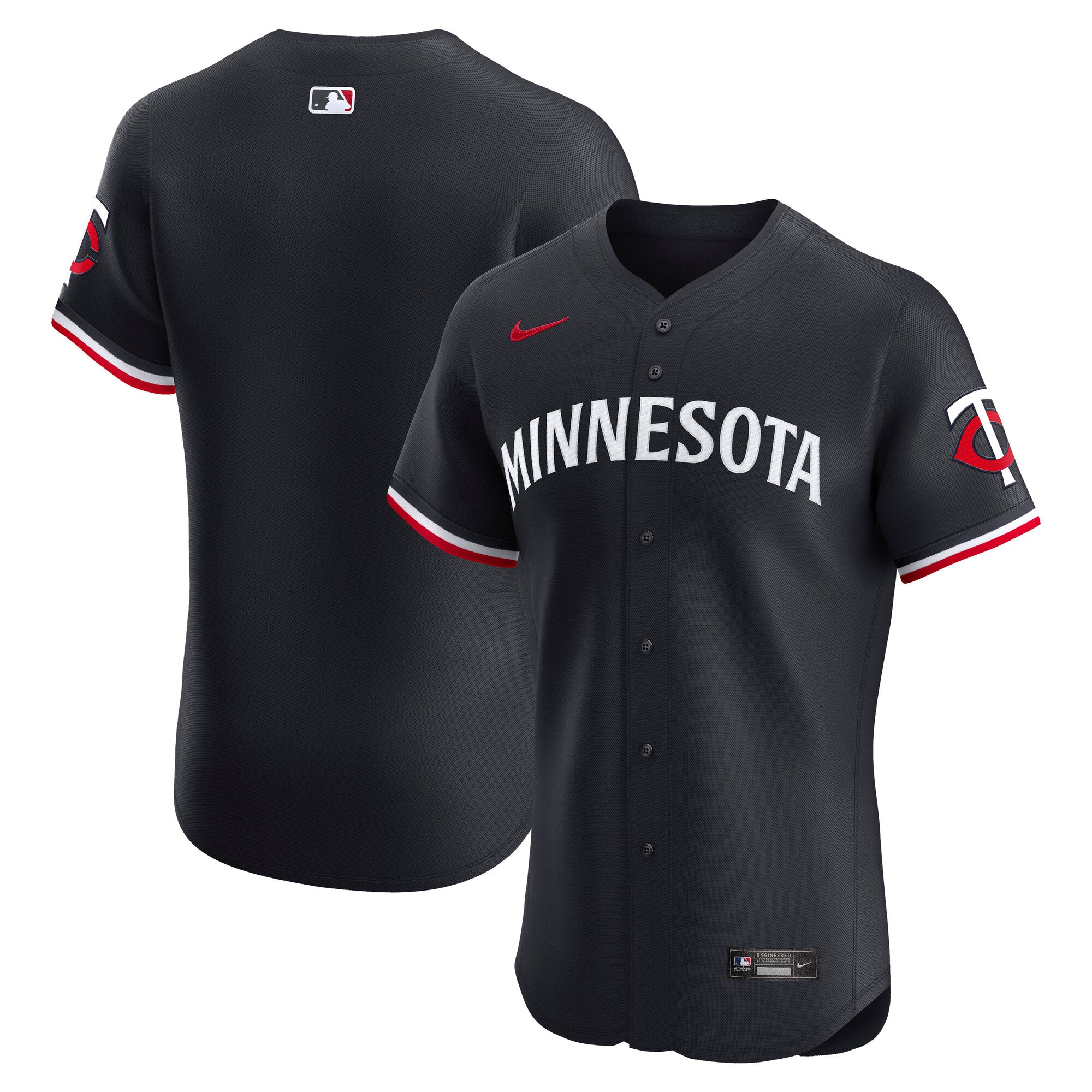 Minnesota Twins Nike Home Elite Jersey - White/Navy - Image 5
