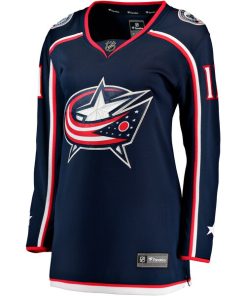 Alternative view of Luke Kunin Columbus Blue Jackets  Women's Home Breakaway Player Jersey - Navy