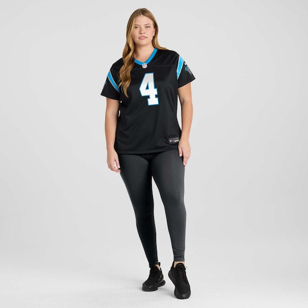 Tetairoa McMillan Carolina Panthers Nike Women's Team Game Jersey - Black - Image 7