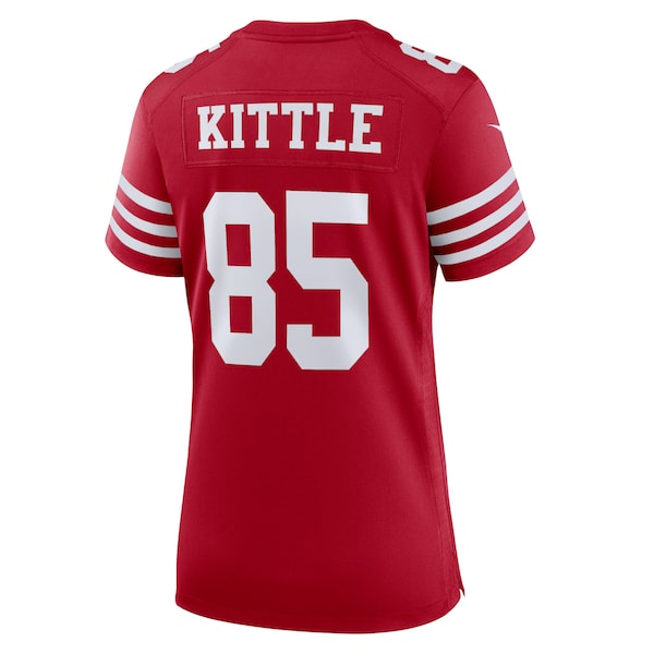 George Kittle San Francisco 49ers Nike Women's Super Bowl LVIII Game Jersey - Scarlet - Image 3