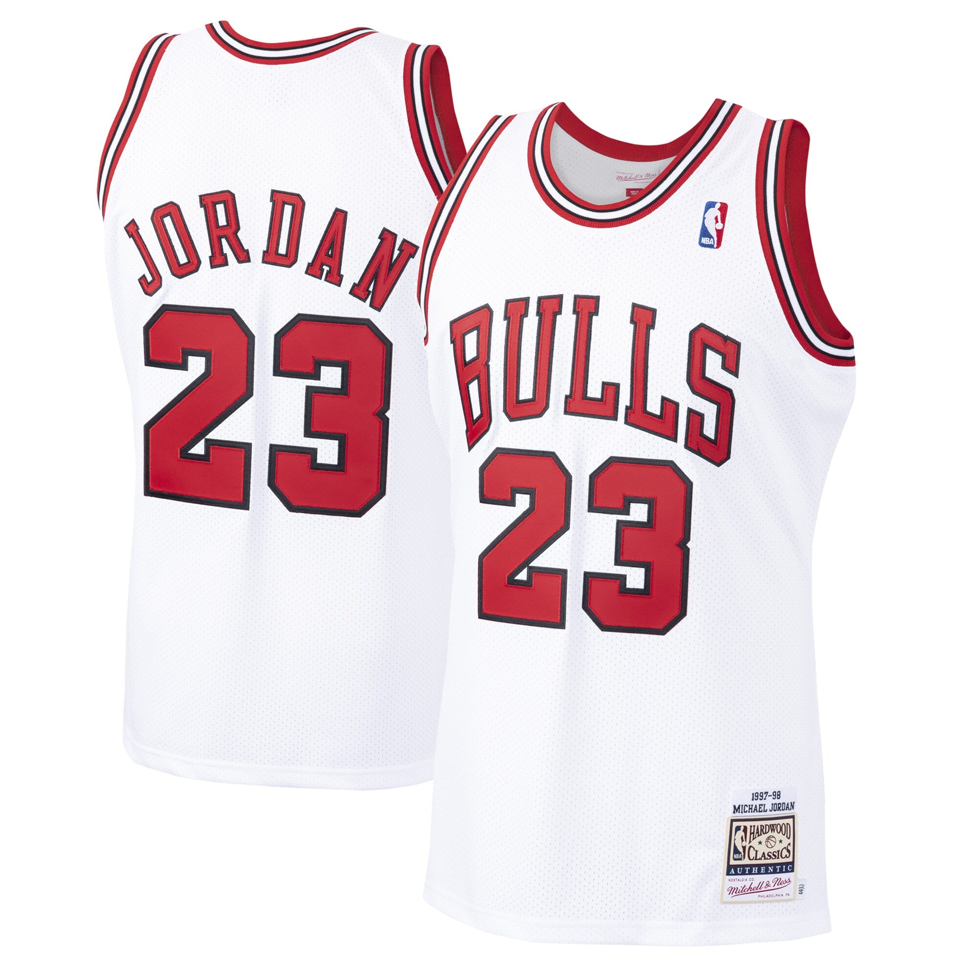 Michael Jordan Chicago Bulls 1995/96 Hardwood Classics Authentic Jersey - Black/Scarlet/White - Image 4