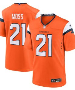 Riley Moss Denver Broncos Nike Team Game Jersey -  Orange