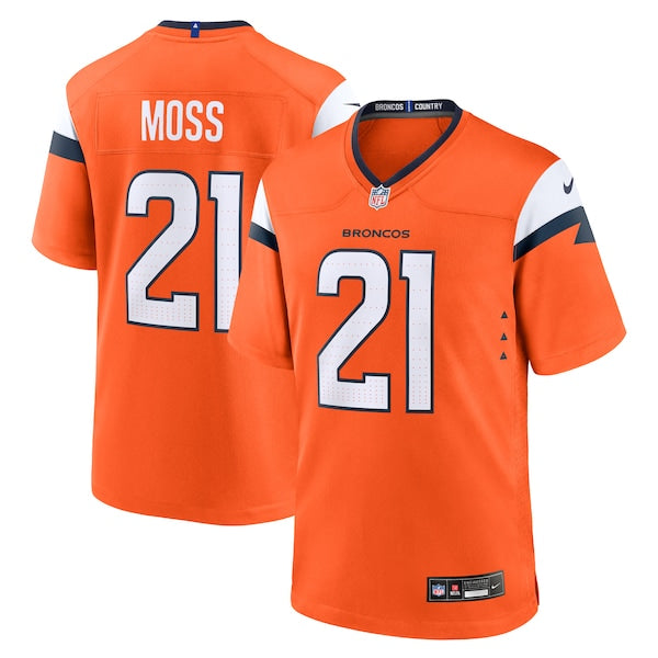 Riley Moss Denver Broncos Nike Team Game Jersey - Orange