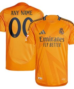 Los Merengues adidas 2024/25 Away Authentic Custom Jersey - Orange