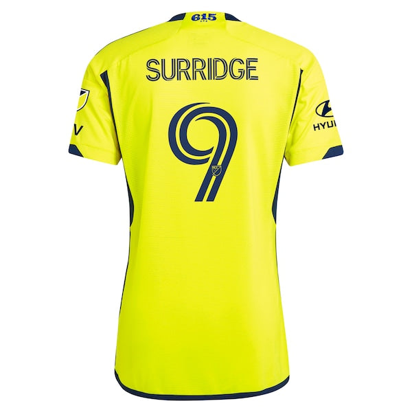 Sam Surridge Nashville SC adidas 2024 The 615 Kit Authentic Player Jersey - Yellow - Image 3